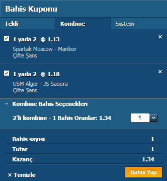 Çifte Sans Bahisleri